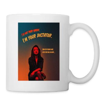 Retro Charm: Powerful Woman, Fatal Phrases - Mug - white - Right