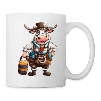 Lederhosen / Animal / Traditional costume / Tradition / Cow - Mug - white - Right