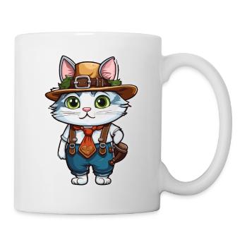 Lederhosen / Animal / Traditional costume / Tradition / Cat - Mug - white - Right