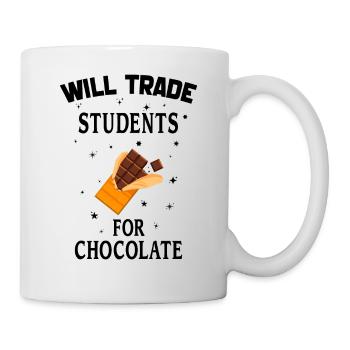Will Trade Students For Chocolate Valentines Day - Mug blanc - blanc - Droite