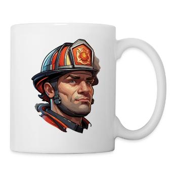 Pompier/Incendie/Incendie/Extinction/Héros - Mug blanc - blanc - Droite