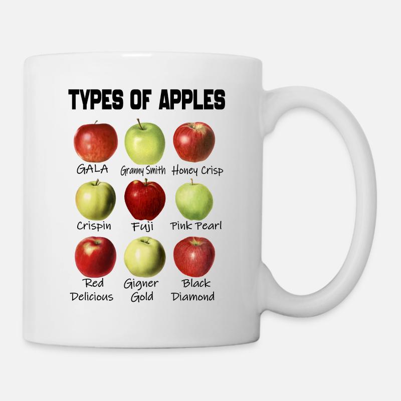 Types of Apples - Apples Breeds List Apples Lover - Mug blanc - blanc