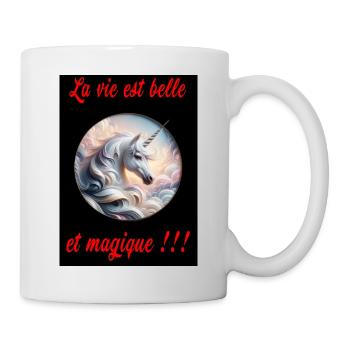 La vie est belle et magique. - Mug blanc - blanc - Droite