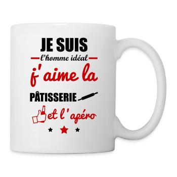 Homme idéal Pâtisserie, pâtissier, patissier - Mug blanc - blanc - Droite