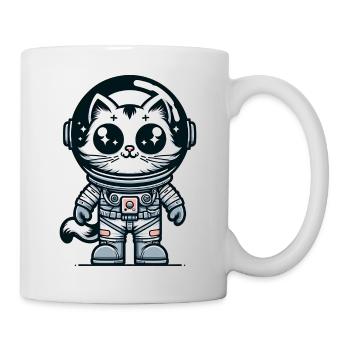 Cute Cat Astronaut - Tasse - Weiß - Rechts