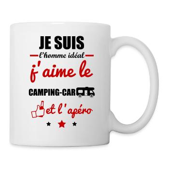 Homme idéal Camping car, camping-cartiste - Mug blanc - blanc - Droite