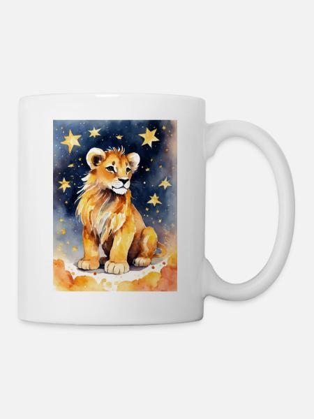 Sternzeichen Löwe - Tasse - Weiß