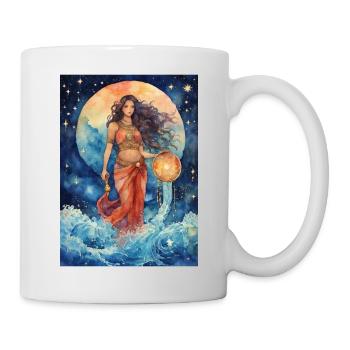 Sternzeichen Wassermann - Tasse - Weiß - Rechts
