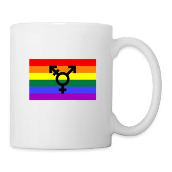Pride Flagge mit Geschlechterzeichen - Tasse - Weiß - Rechts