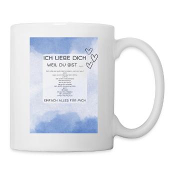 Ich liebe Dich, Partner - Tasse - Weiß - Rechts