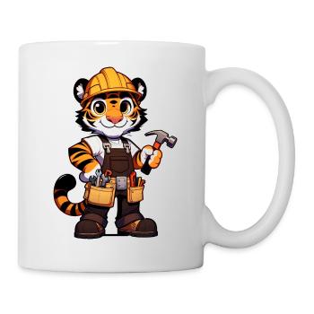 Cute Tiger Craftsman - Mug - white - Right