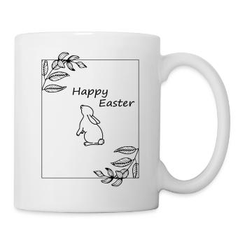Frohe Ostern Geschenkidee Happy Easter - Tasse - Weiß - Rechts