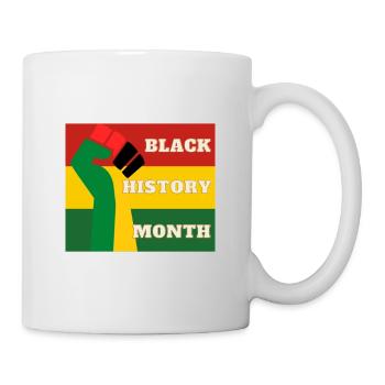 Black History Month T-Shirt: Celebrate the Present - Mug - white - Right