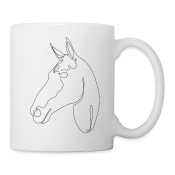 Pferdekopf Benni - Tasse - Weiß - Rechts