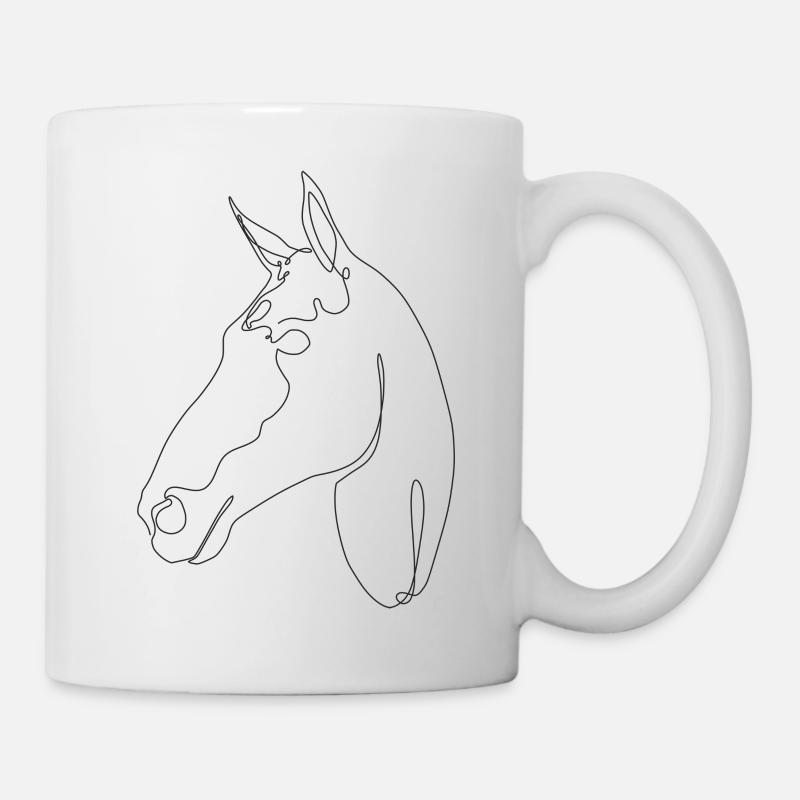 Pferdekopf Benni - Tasse - Weiß