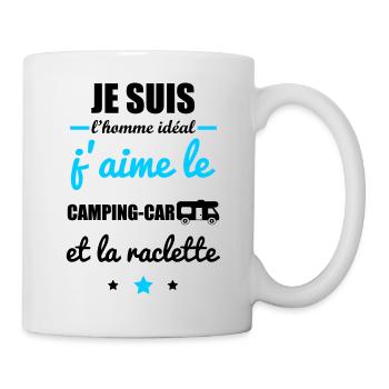 Homme idéal Camping car, camping-cariste - Mug blanc - blanc - Droite