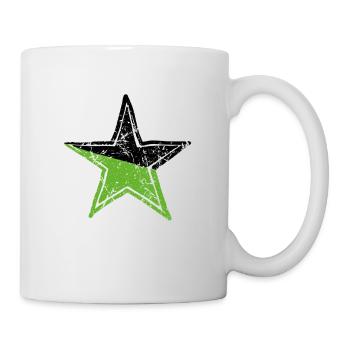 star green black drawn path - Tasse - Weiß - Rechts