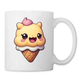Création de crème glacée souriante - Mug blanc - blanc - Droite