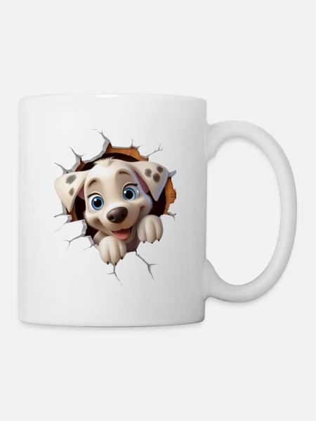 Pfoten-Durchbruch - Tasse - Weiß