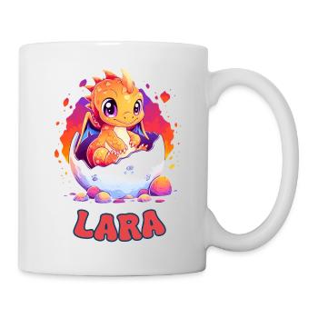 Lara - Drache - Name - Tasse - Weiß - Rechts
