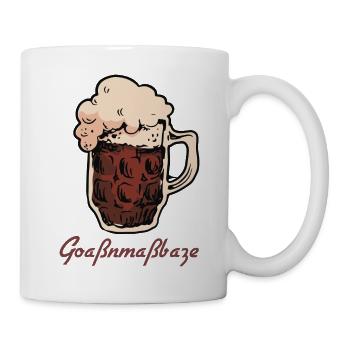 Goaßnmaß Baze Goaßmaß Bier bayrisch Tracht Männer - Tasse - Weiß - Rechts