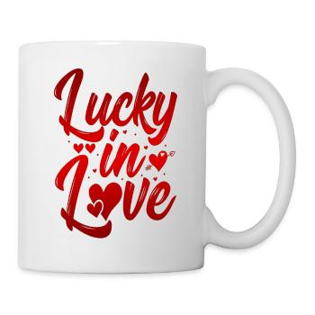 Love Happy Heart Card Valentine Vector Design Art - Mug - white - Right
