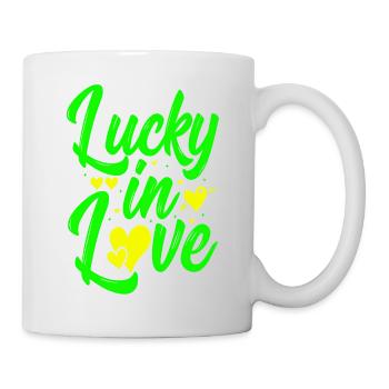 Love Happy Heart Card Valentine Vector Design Art - Mug - white - Right