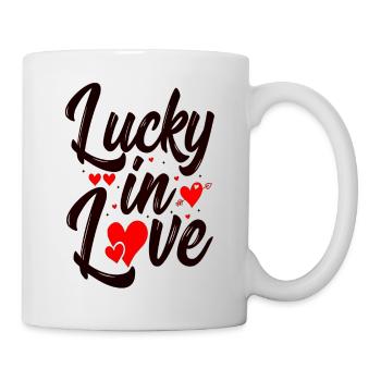 Love Happy Heart Card Valentine Vector Design Art - Mug - white - Right