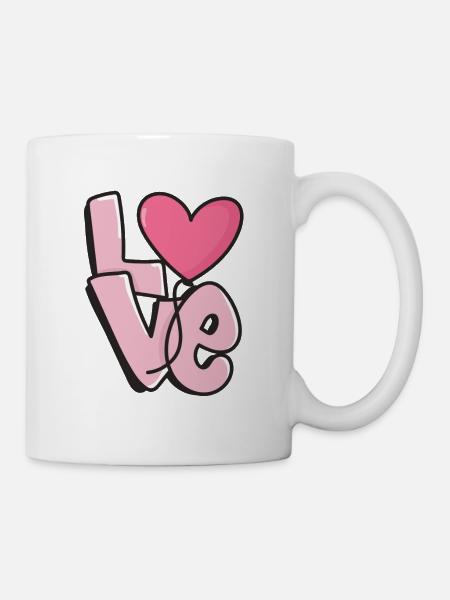 LOVE : Un design pour l’amour - Mug blanc - blanc