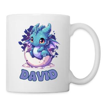 David - Nom - Dragon - Mug blanc - blanc - Droite