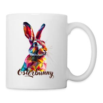 Lapin de Pâques mignon lapin de Pâques géométrique - Mug blanc - blanc - Droite