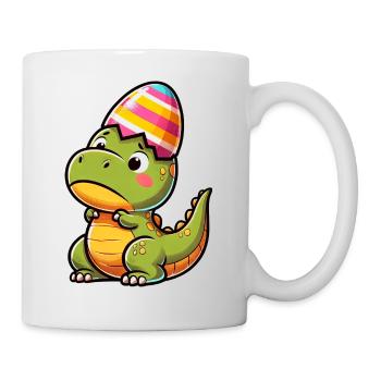 Easter T-Rex in Eggshell, Clumsy - Mug - white - Right