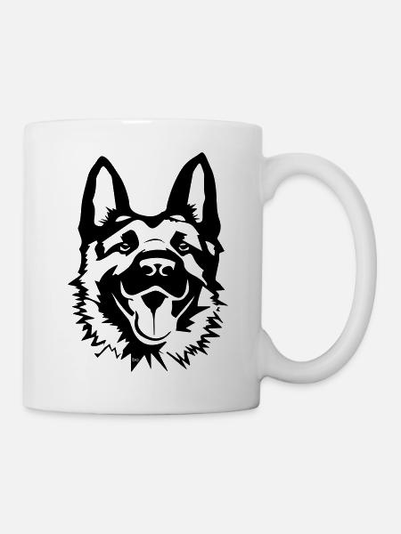 Deutscher Schäferhund - Tasse - Weiß