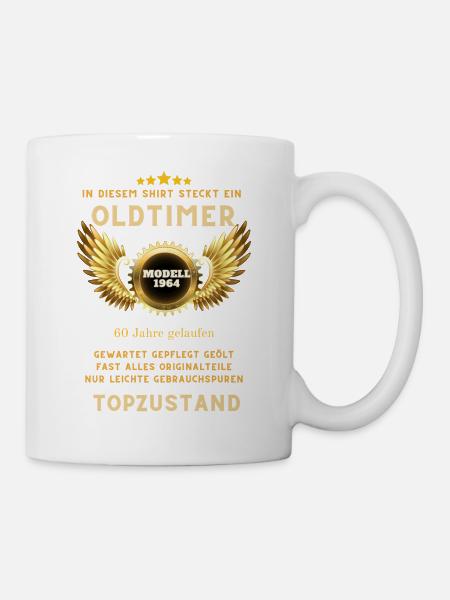 60 Geburtstag Oldtimer 1964 2024 - Tasse - Weiß