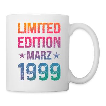 Limited Edition 25 Geburtstag Party Jahrgang 1999 - Tasse - Weiß - Rechts