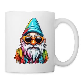 Gartenzwerg / Märchenland / Kobold / Gnom / Logo - Tasse - Weiß - Rechts