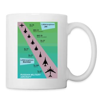 russsian military aircraft - Tasse - Weiß - Rechts