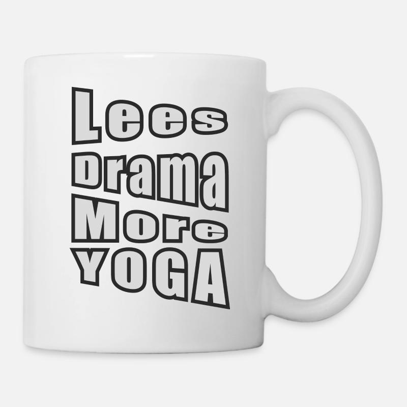 Moins de drame, plus de yoga - Mug blanc - blanc