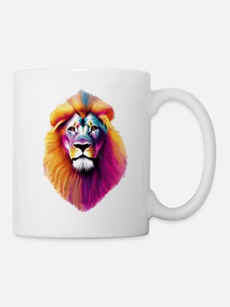 Löwe - Tasse - Weiß