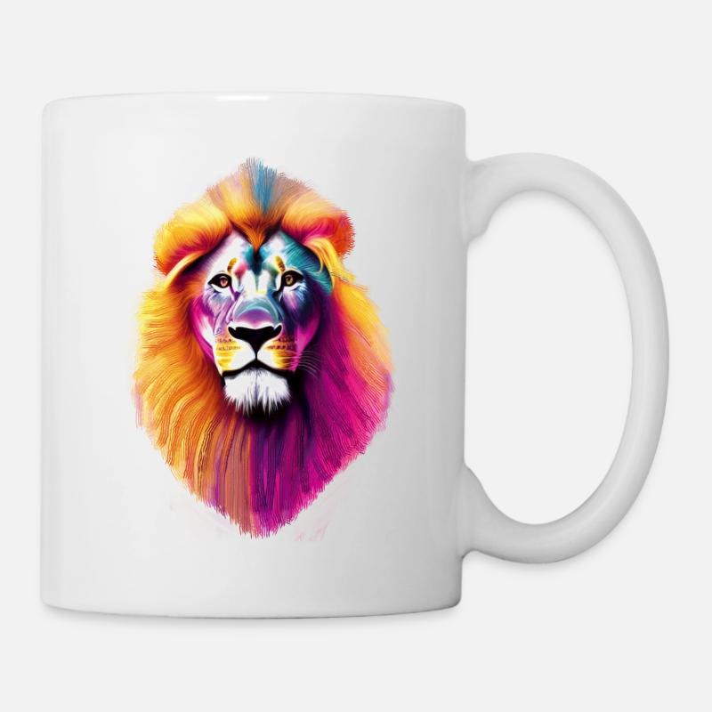 Löwe - Tasse - Weiß
