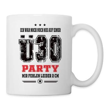 ich war noch nie auf einer Ü30 Party - Tasse - Weiß - Rechts