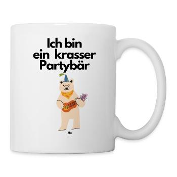 Malle Ich bin ein Partybär - Tasse - Weiß - Rechts