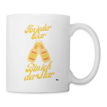 Malle an jeder Bar bin ich der Star - Tasse - Weiß - Rechts