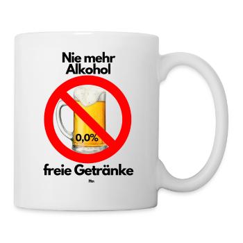Malle Nie mehr alkoholfreie Getränke - Tasse - Weiß - Rechts