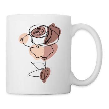 VINTAGE LINEARE ROSENBLUME - Tasse - Weiß - Rechts