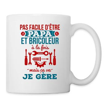 Papa bricoleur 2 - Mug blanc - blanc - Droite