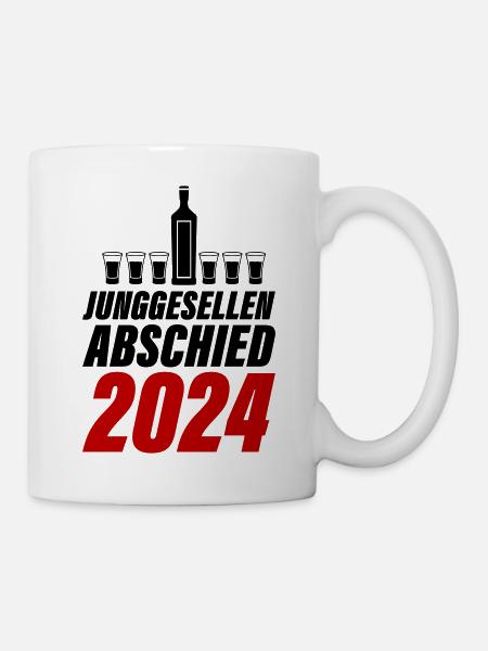 Junggesellen Abschied 2024 - Tasse - Weiß