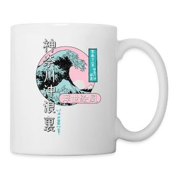 die große Welle vor Kanagawa Japan - Tasse - Weiß - Rechts