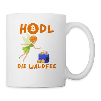 Krypto HODL die Waldfee BTC Bitcoin - Tasse - Weiß - Rechts