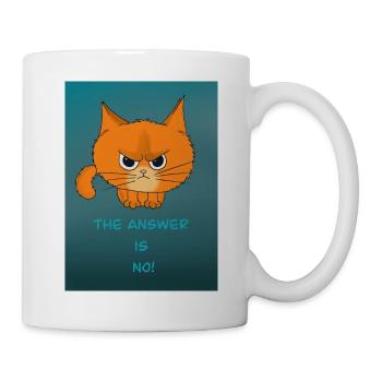 La réponse est non - Mug blanc - blanc - Droite